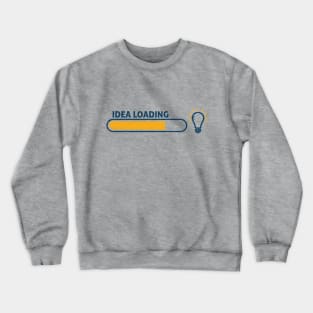 Idea Loading Shirt with Light Bulb and Loading Bar Long Sleeve Crewneck Sweatshirt